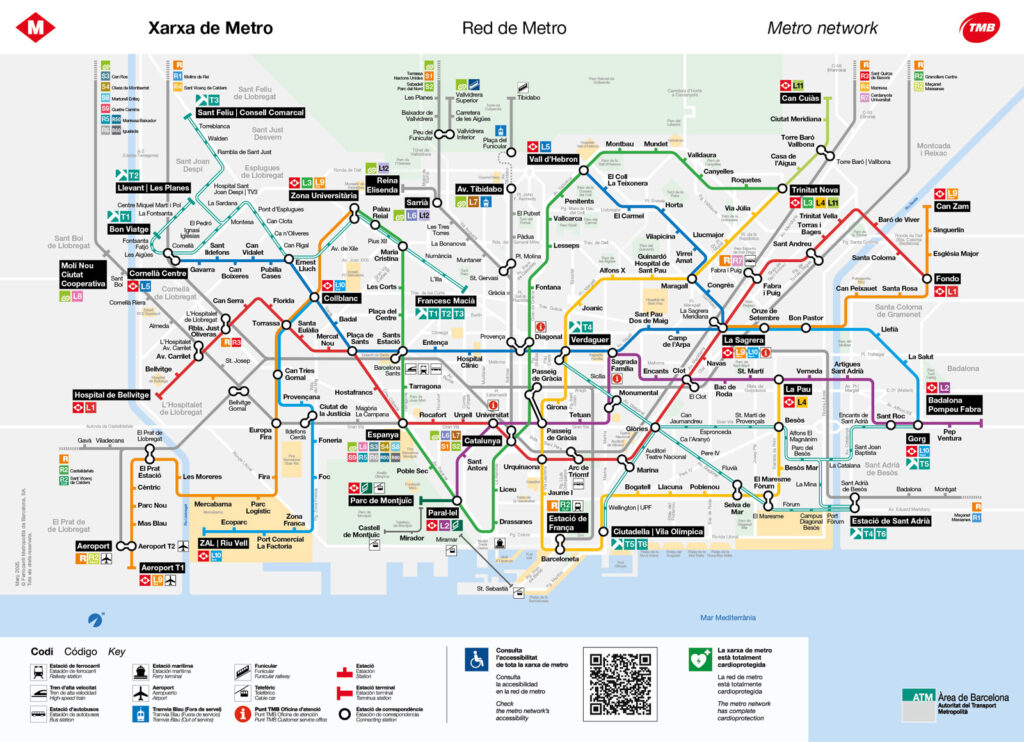 mapa BCN metra